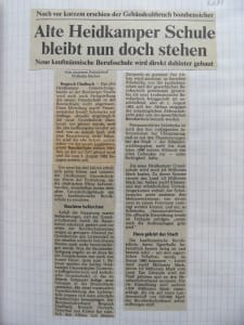 Artikel von 1981 - aus dem Schularchiv