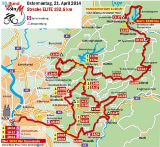 Die Strecke der Profis. Zum Vergrößern anklicken.