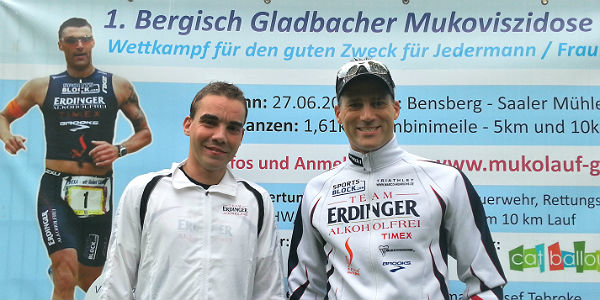 Sebastian Koch und Marco Henrichs an der Saaler Mühle.