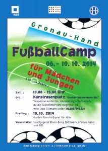 Plakat Fußballcamp