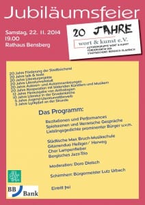 wort und kunst poster.a3.mitaufzählung.rot-gelb