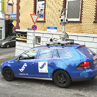 Das Kamera-Auto mitten in Bergisch Gladbach