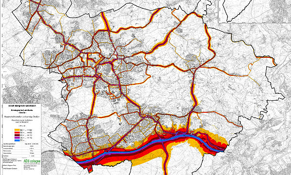 Lärmkarte für Bergisch Gladbach