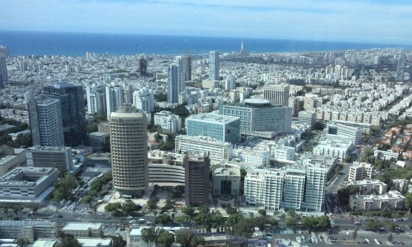 Der Blick auf Tel Aviv