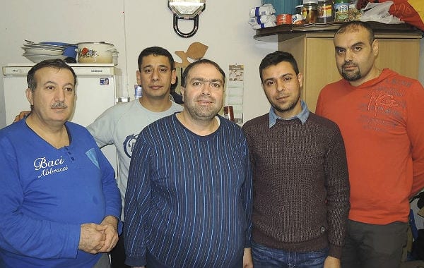 Einige der Flüchtlinge aus Syrien in der Jakobstraße