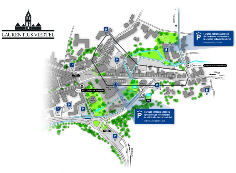 Parkmöglichkeiten im Laurentiusviertel, Bergisch Gladbach 2016