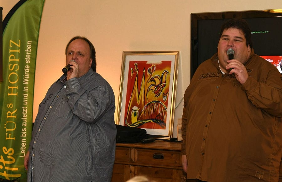 Die Flöckchen im Hospiz: Uwe Kraus und Markus Kierdorf