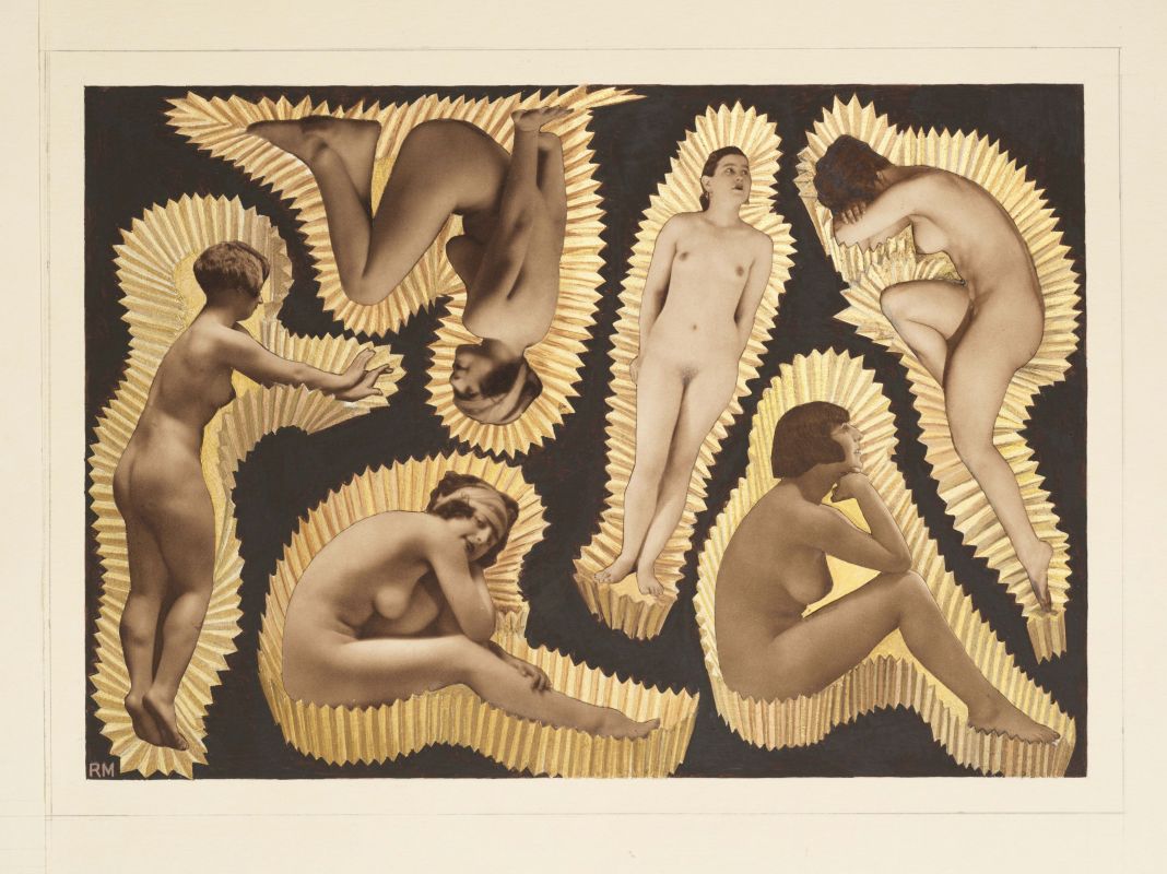 #37, 2023, aus der Serie: All About Eve, Gouache auf Heliogravüre von 1923, ca. 25,2 x 36,5 cm, Courtesy Van der Grinten Galerie