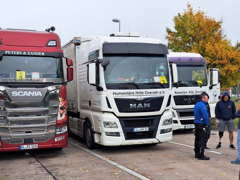 Mit 54 Tonnen Hilfsgütern in ein Land, das der Krieg verändert hat 